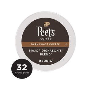 Peet's Coffee Major Dickason's Blend Dark Roast Coffee K-Cup Coffee Pods (32 Count)