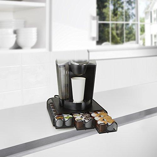 Mind Reader 'Anchor' Triple Drawer K-Cup Dolce Gusto, CBTL, Verismo Single Serve Coffee Pod Holder, Black