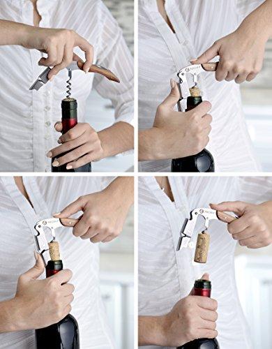 Professional Waiter’s Corkscrew by HiCoup - Rosewood Handle All-in-one Corkscrew, Bottle Opener and Foil Cutter, Used By Sommeliers, Waiters and Bartenders Around The World