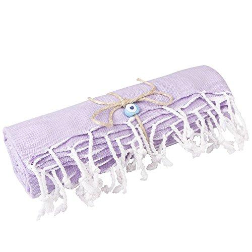 Turkish Bath and Beach Towel Set of 4 Variety Colors Classic Peshtemal 100% Cotton Oversized 39 X 70 Stylish Bath Beach Spa and Pool Towels