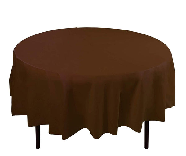 Exquisite 12-Pack Premium Plastic Tablecloth 54 Inch. x 108 Inch. Rectangle Table Cover-White