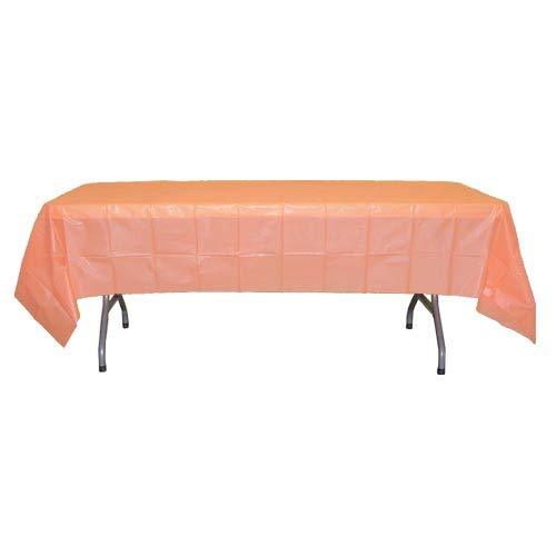 Exquisite 12-Pack Premium Plastic Tablecloth 54 Inch. x 108 Inch. Rectangle Table Cover-White