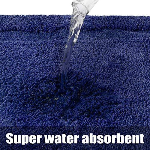 TOMORO Non-Slip Bathroom Rug Super Absorbent Bath Mat Extra Soft Microfibers Anti-Skid TPR Bottom (17.5 x 27 inch, White)