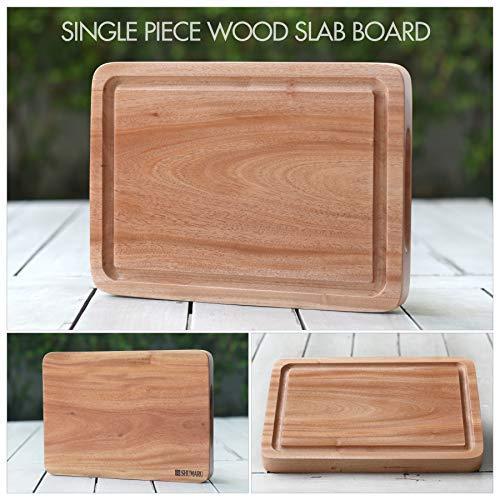 Medium-Large Single Piece Mahogany Wood Cutting Board 15.7 x 11 x 1.1