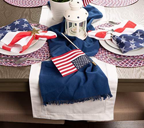 DII 14x74" Jute/Burlap Table Runner, 4th of July - Perfect for Independence Day, July 4th Party, Summer BBQ and Outdoor Picnics