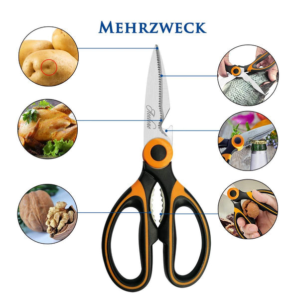 Kitchen Shears, Acelone Premium Heavy Duty Shears Ultra Sharp Stainless Steel Multi-function Kitchen Scissors for Chicken/Poultry/Fish/Meat/Vegetables/Herbs/BBQ