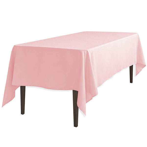 LinenTablecloth 60 x 102-Inch Rectangular Polyester Tablecloth Pink