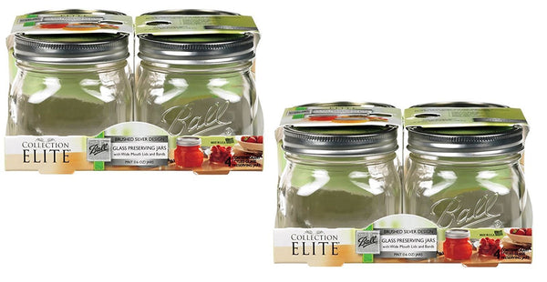 Ball Pint Regular Mouth Mason Jar with Lids and Bands, 16-Ounces (2-Units)