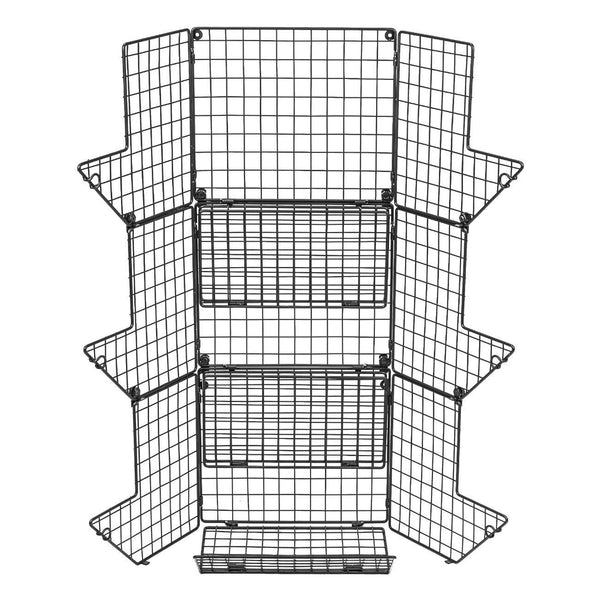 Sorbus 3-Tier Fruit Stand & Wall Mount Kitchen Storage Bin Multipurpose Foldable Organize