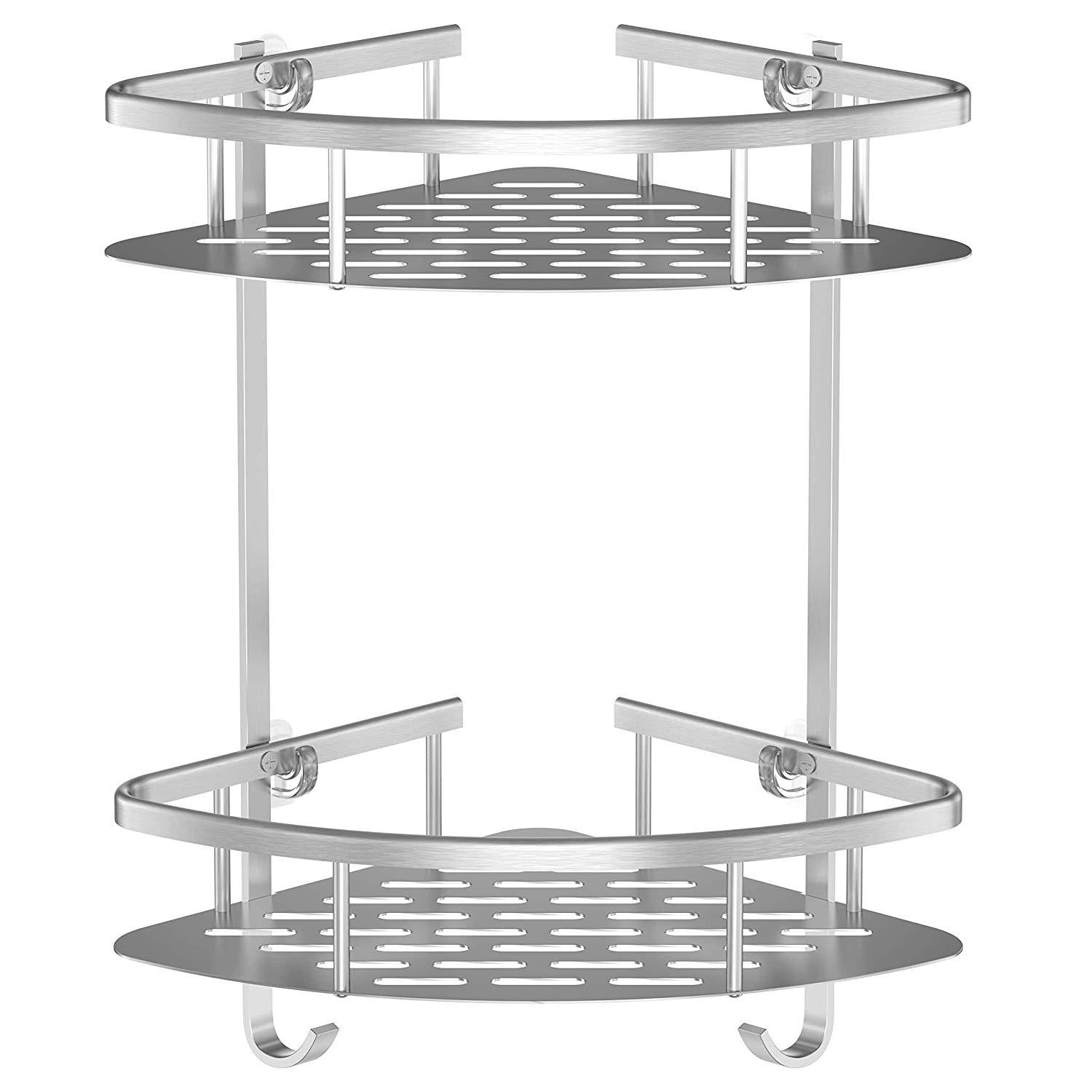 HONEYBULL Shower Shelf 2 Corner Shelf Shower Caddy - Rustproof Aluminum