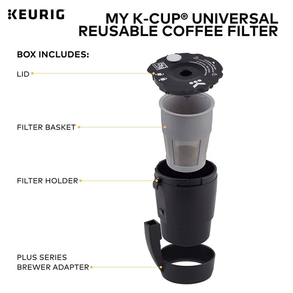 Keurig My K-Cup Universal Reusable Ground Coffee Filter, Compatible with All Keurig K-Cup Pod Coffee Makers (2.0 and 1.0)