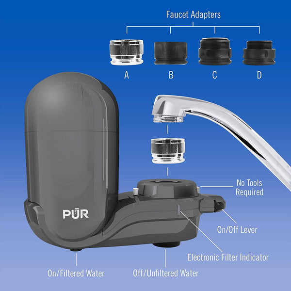 PUR FM2500V Classic Faucet Mount Filter, Small, Grey