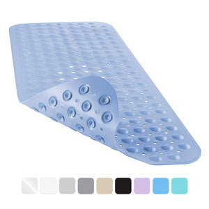 YINENN Bath Tub Shower Mat 40x16 Inch Non-Slip and Latex Free,Bathtub Mat with Suction Cups,Machine Washable Eco-Friendly Bath Mat (Clear)