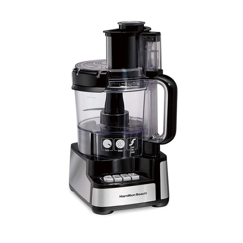 Hamilton Beach 70725A 12-Cup Stack & Snap Food Processor and Vegetable Chopper, Black