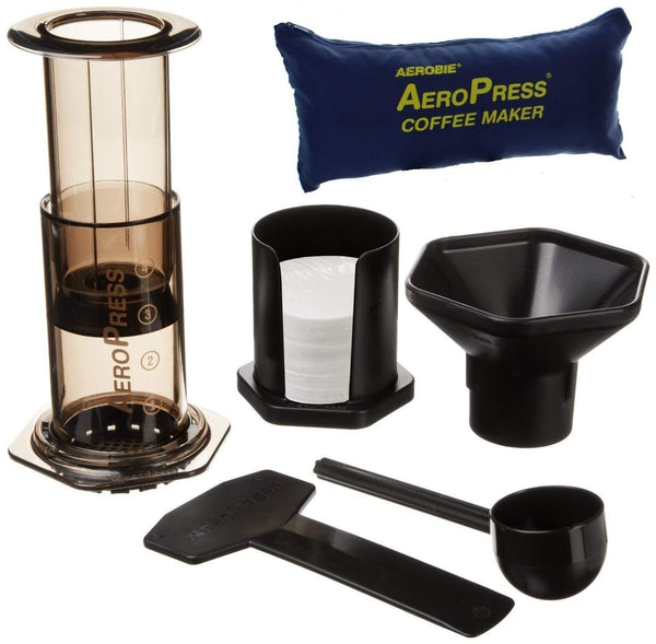 AeroPress Coffee and Espresso Maker - Quickly Makes Delicious Coffee without Bitterness - 1 to 3 Cups Per Pressing
