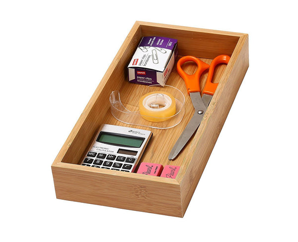 YBM Home Kitchen Drawer Organizer Storage Box Made of Bamboo, 6x9x2 Inch 325