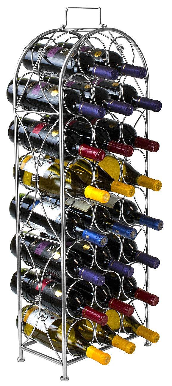 Sorbus Wine Rack Bordeaux Chateau Style - Holds 23 Bottles - No Assembly Required (Bronze)