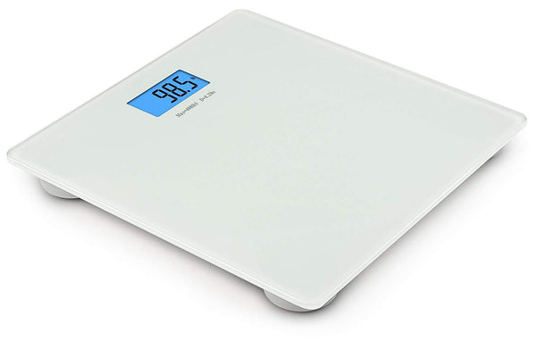 BalanceFrom High Accuracy Premium Digital Bathroom Scale Extra Large Dual Color Backlight Display and"Smart Step-On" Technology [Newest Version] (Regular, White)