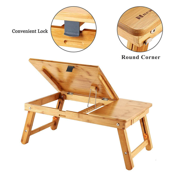 Lapdesk Left Handed NNEWVANTE Adjustable Laptop Table for Bed