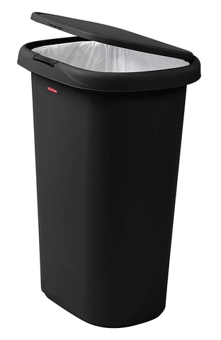 Rubbermaid Swing-Top Lid Recycling Bin for Home, Kitchen, and Bathroom, 12.5 Gallon, Gray