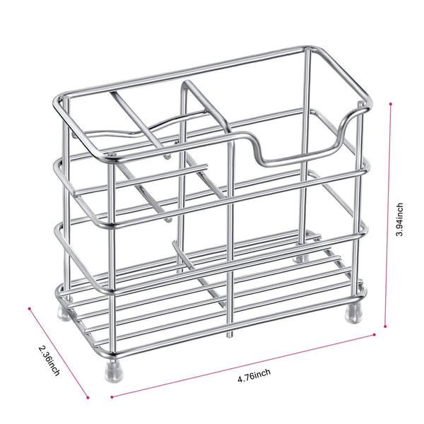 hblife Stainless Steel Bathroom Toothbrush Holder Toothpaste Holder Stand