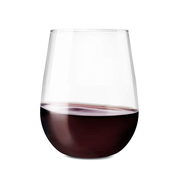 TOSSWARE 14oz Vino - recyclable wine plastic cup - SET OF 12 - stemless, shatterproof and BPA-free wine glasses