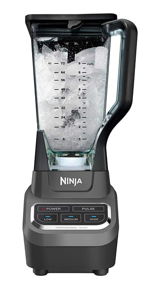Ninja Professional 72oz Countertop Blender with 1000-Watt Base and Total Crushing Technology for Smoothies, Ice and Frozen Fruit (BL610), Black