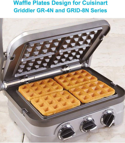 Gvode Waffle Plates for Cuisinart Griddler GR-4N /GRID-8N /GR-5B Series (Not for Model GR-4/GRID-8)