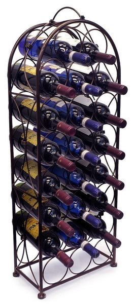 Sorbus Wine Rack Bordeaux Chateau Style - Holds 23 Bottles - No Assembly Required (Bronze)