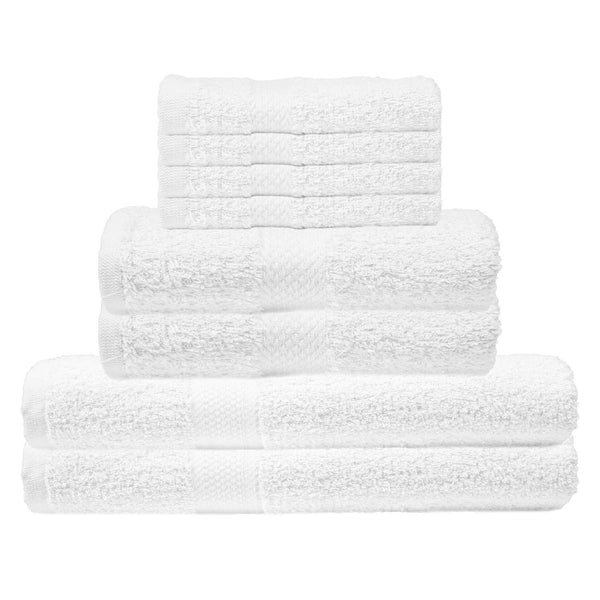 CrystalTowels 7-Pack Bath Towels - Extra-Absorbent - 100% Cotton - 27" x 52"