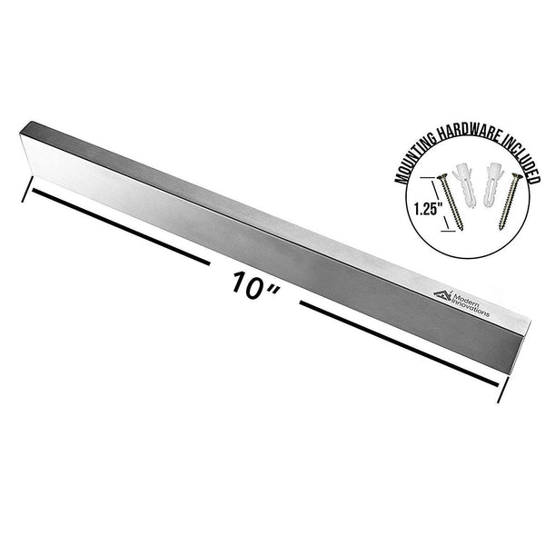 Modern Innovations 10 Inch Stainless Steel Magnetic Knife Bar with Multipurpose Use as Knife Holder, Knife Rack, Knife Strip, Kitchen Utensil Holder, Tool Holder, Art Supply Organizer & Home Organizer