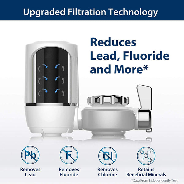 Waterdrop 320-Gallon Long-Lasting Water Faucet Filtration System, Faucet Water Filter, Tap Water Filter, Removes Lead, Flouride & Chlorine - Fits Standard Faucets (1 Filter Included)