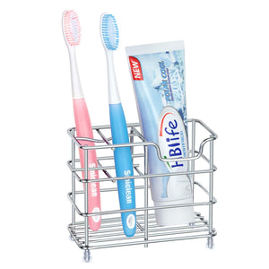 hblife Stainless Steel Bathroom Toothbrush Holder Toothpaste Holder Stand