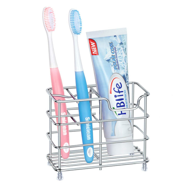 hblife Stainless Steel Bathroom Toothbrush Holder Toothpaste Holder Stand