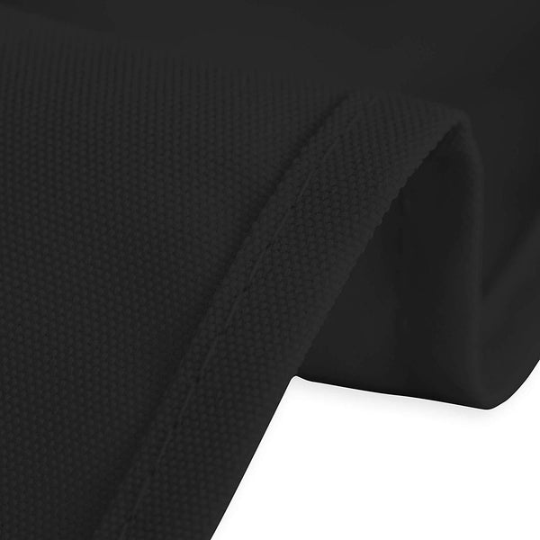 LinenTablecloth 60 x 126-Inch Rectangular Polyester Tablecloth Black