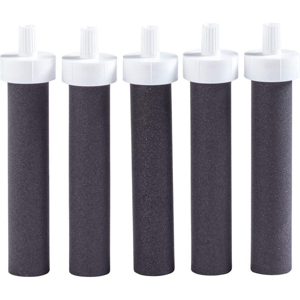 Brita Water Bottle Filter Replacements - BPA Free - 5 Count, Black