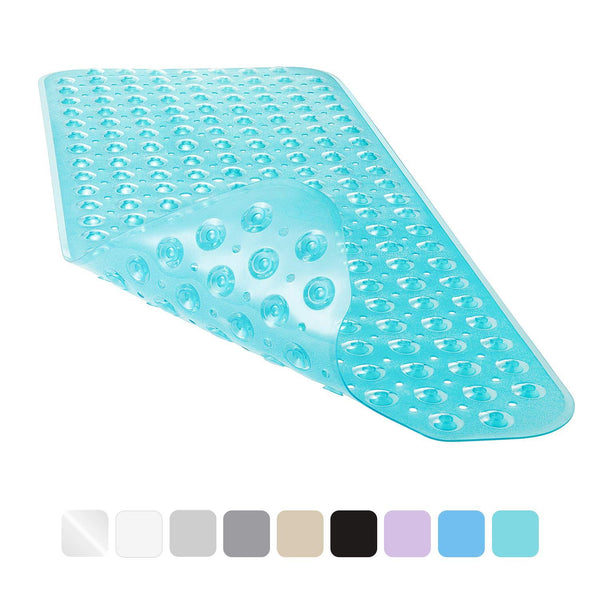 YINENN Bath Tub Shower Mat 40x16 Inch Non-Slip and Latex Free,Bathtub Mat with Suction Cups,Machine Washable Eco-Friendly Bath Mat (Clear)