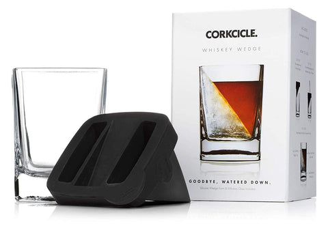 Corkcicle Whiskey Wedge - (Double Old Fashioned Glass + Silicone Ice Form)