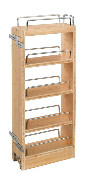 Rev-A-Shelf - 448-WC-5C - 5 in. Pull-Out Wood Wall Cabinet Organizer