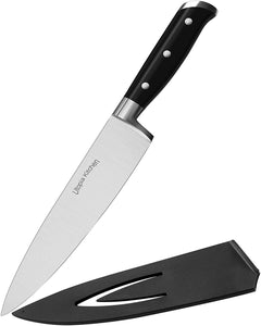 Utopia Kitchen Chef Knife 8 Inches Cooking Knife Carbon Stainless Steel Kitchen Knife with Sheath and Ergonomic Handle - Chopping Knife for Professional Use