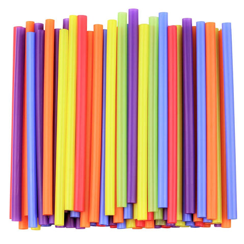 Jumbo Smoothie Straws, Assorted Colors [100 Pack]