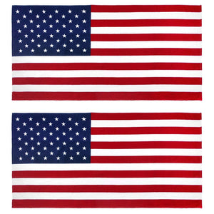 Kaufman 2pk - American Flag 30 inch x 60 inch Beach and Pool Towel Set. Two Large