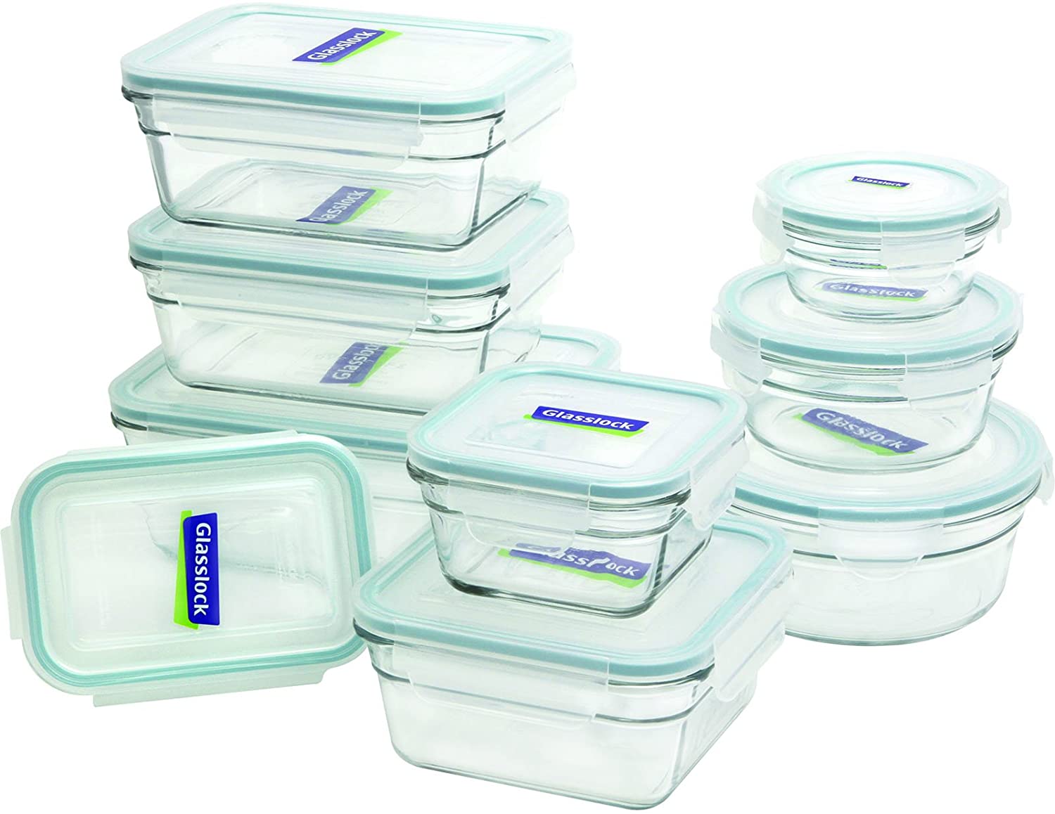 Glasslock 11292 18-Piece Assorted Oven Safe Container Set