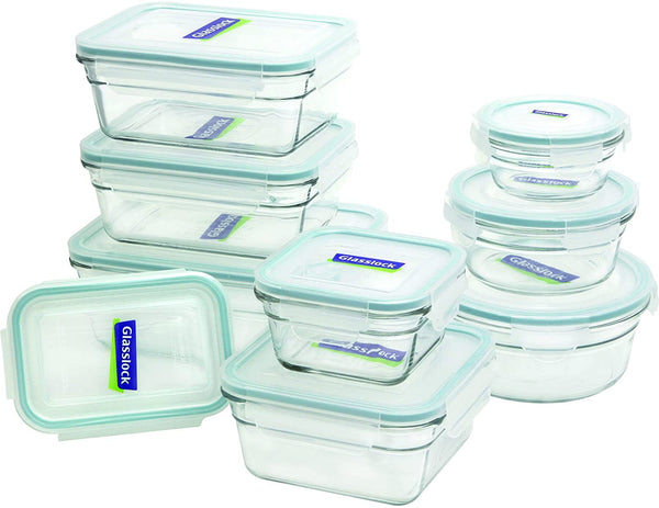 Glasslock 11292 18-Piece Assorted Oven Safe Container Set