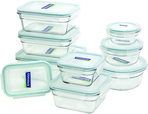 Glasslock 11292 18-Piece Assorted Oven Safe Container Set