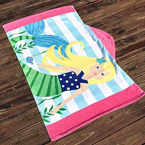 Bavilk Kids Children Hooded Poncho Dinosaur Swim Beach Bath Towel for Girls / Boys