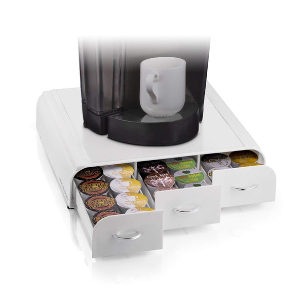 Mind Reader 'Anchor' Triple Drawer K-Cup Dolce Gusto, CBTL, Verismo Single Serve Coffee Pod Holder, Black