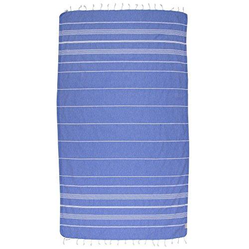 Turkish Bath and Beach Towel Set of 4 Variety Colors Classic Peshtemal 100% Cotton Oversized 39 X 70 Stylish Bath Beach Spa and Pool Towels