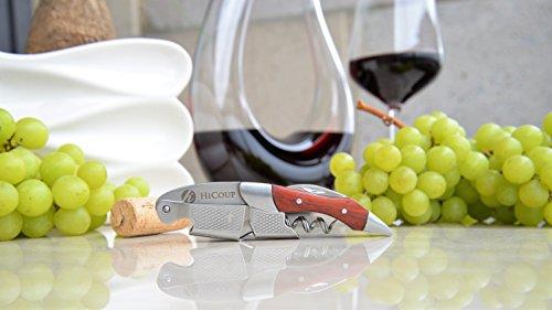 Professional Waiter’s Corkscrew by HiCoup - Rosewood Handle All-in-one Corkscrew, Bottle Opener and Foil Cutter, Used By Sommeliers, Waiters and Bartenders Around The World