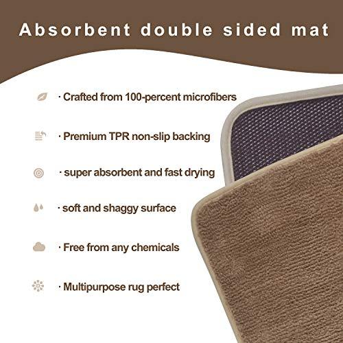 TOMORO Non-Slip Bathroom Rug Super Absorbent Bath Mat Extra Soft Microfibers Anti-Skid TPR Bottom (17.5 x 27 inch, White)